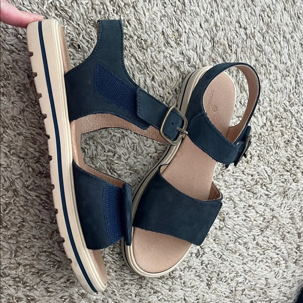 Shuhengel Girls Dark Blue Sandals, EU size 36.
